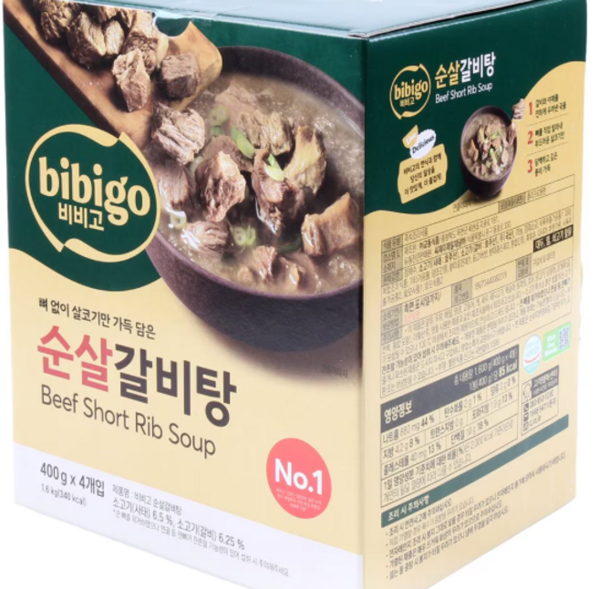 비비고 뼈 없이 살코기만 가득 담은 순살갈비탕 400g x 4ea (총 1.6키로), 1.6kg, 1개