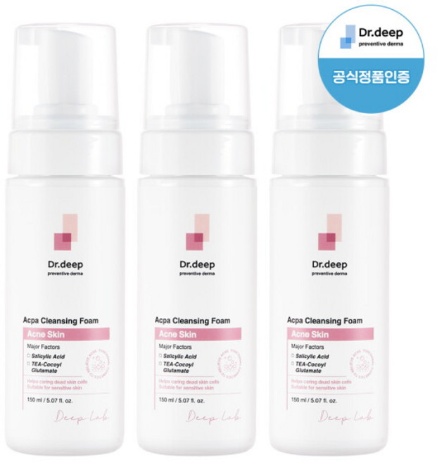 닥터딥 아크파 클렌징폼, 150ml, 3개