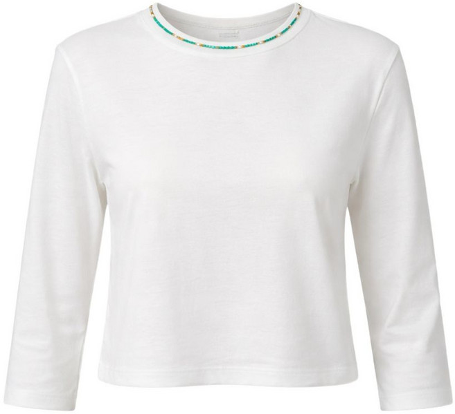 리포메이션 루이스 비즈 넥 티셔츠