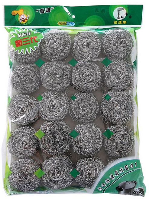 미니 철수세미 주방 불판 세척 쇠수세미 20개입, 1세트