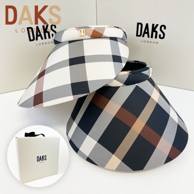 [정품] 닥스 썬캡 빅체크 시그니처 자외선차단 햇빛가리개 선물포장