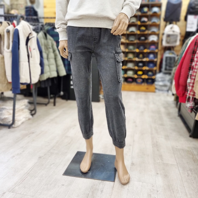 지프 [NC불광점 70% 할인] ﻿남여공용 ﻿ ﻿ 아웃포켓 디테일의 밴딩 데님팬츠 !!(JM3DPM731)