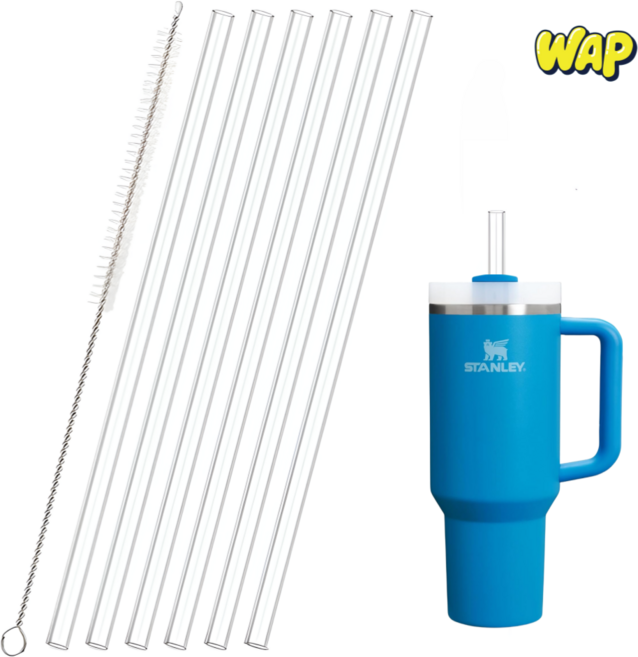 스탠리 스타벅스 30 40oz 887ml 1.18L 텀블러 호환 트라이탄 빨대 6p + 세척솔 세트, 1세트