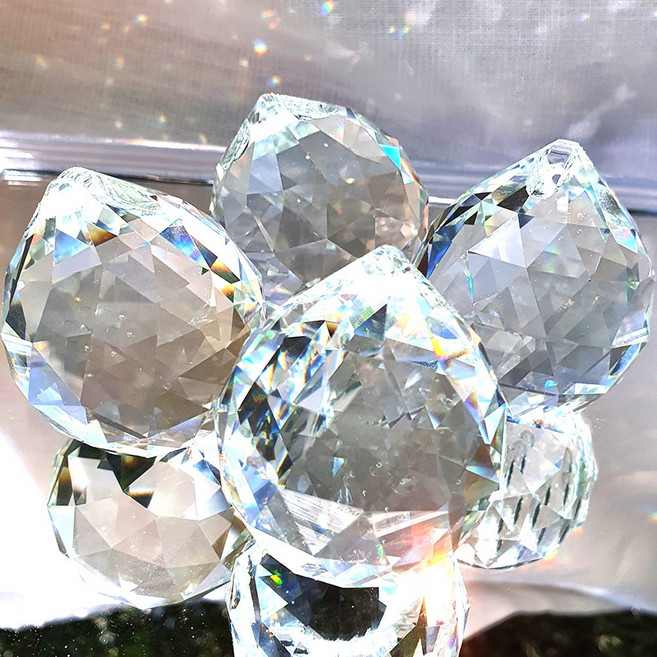 기모아 기운정화 크리스탈 지구볼 썬캐쳐 유리구슬 크리스탈볼 크리스탈소품, 04 Large 5cm 스크레치 하자