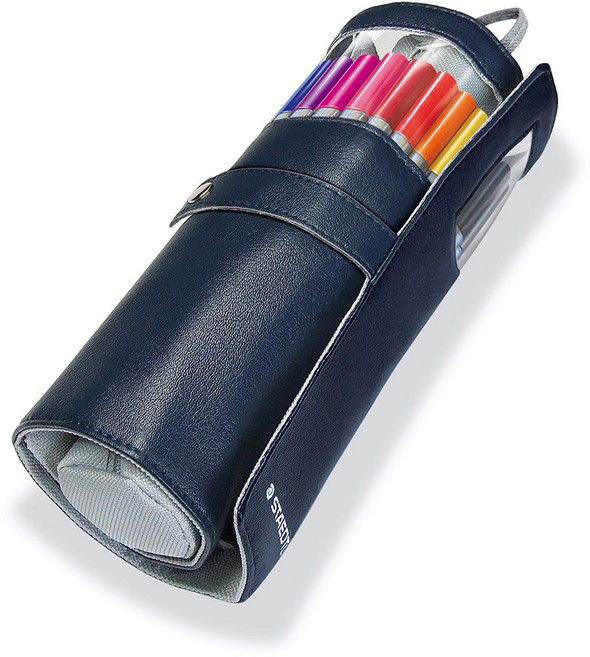 스테들러 트리플러스 화인라이너334 PC20 20색세트 롤케이스 triplus fineliner 334 PC20 캘리그라피 수성사인펜, PC20-9(블랙)