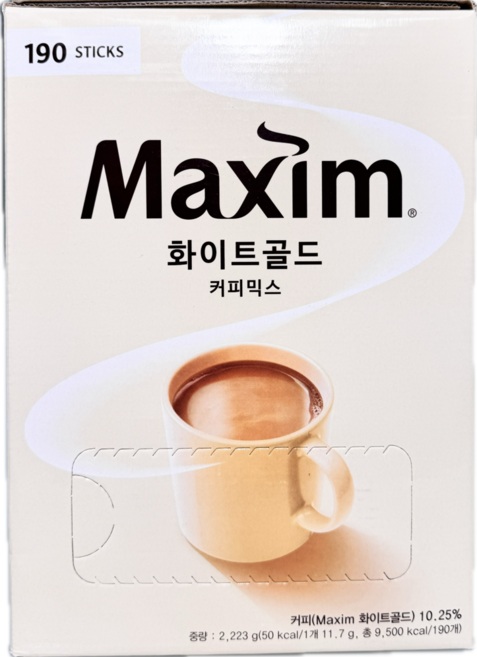 맥심 화이트 골드 커피믹스 11.7g 190개입 코스트코, 1박스