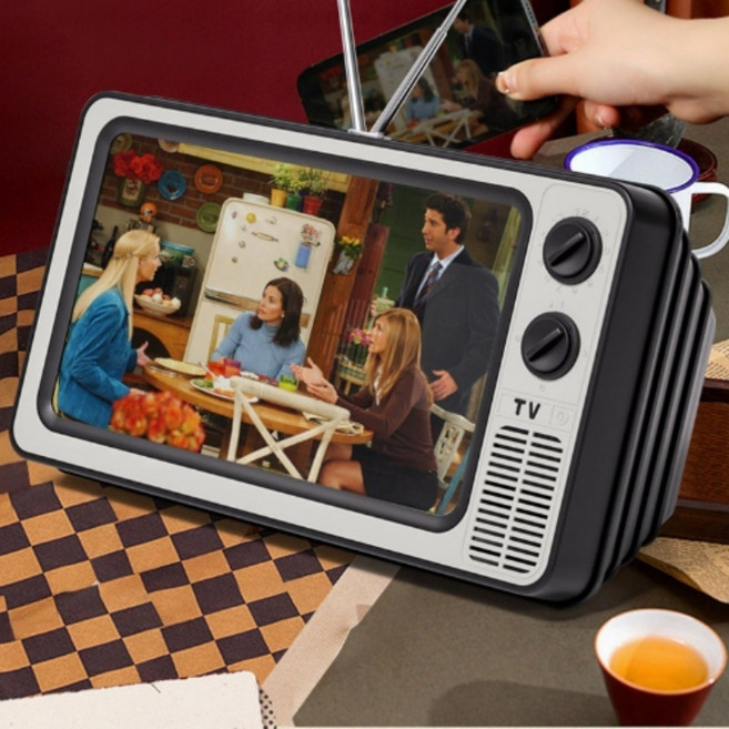 스마트폰 확대경 핸드폰 화면 돋보기 영화 동영상 스크린, 1개, 봄날하우스 확대스크린(TV형그레이)