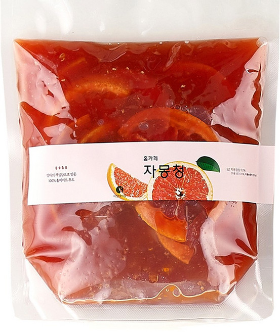 리뉴얼 자몽함유 63% 수제 자몽청 카페납품 허밍테이블, 1kg, 1개입, 1개