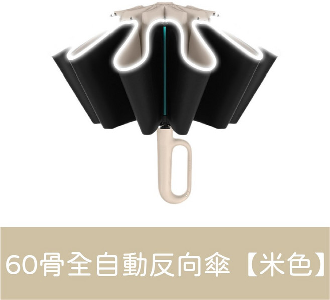 反向傘 自動折疊傘 反光條雨傘