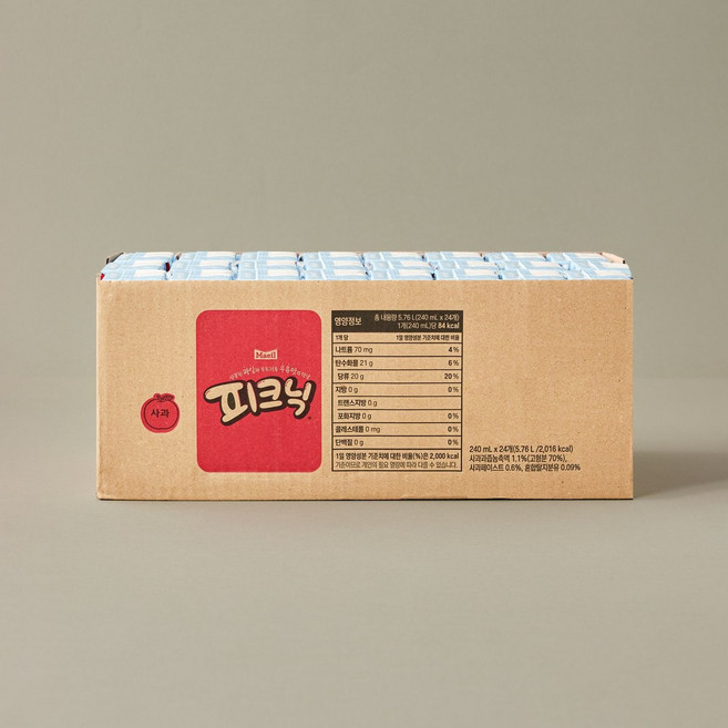 트레이더스 매일 피크닉 사과 240ml X 24입