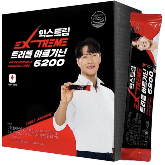 김종국 익스트림 트리플 아르기닌 6200 20ml x 30포, 600ml, 1개