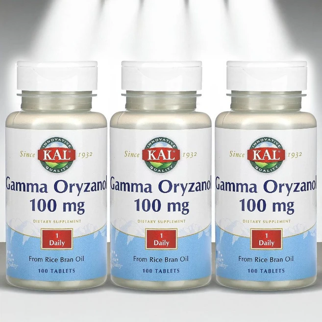 칼 감마 오리자놀 쌀겨 추출물 효능 100mg 100정 KAL 3병 - 쿠팡