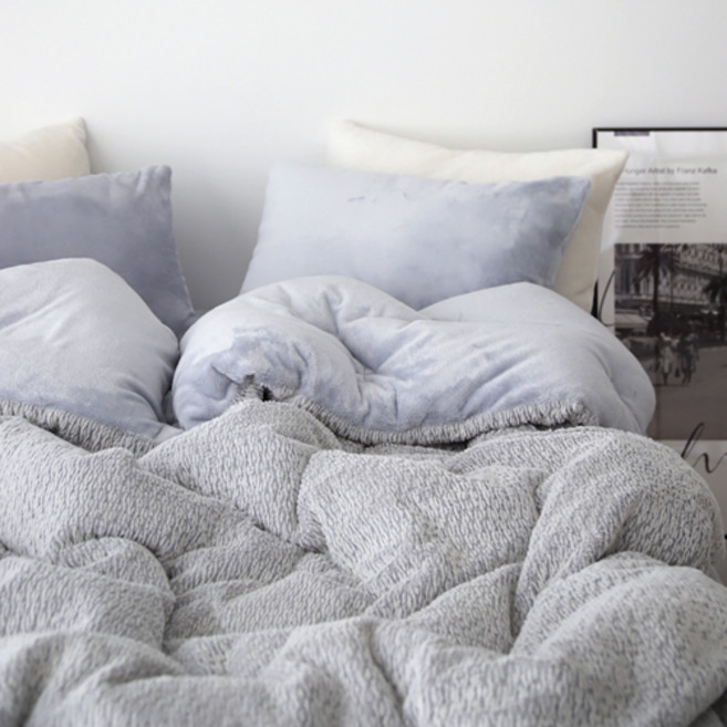 베이직톤 국내산 폴라베어 발염 극세사 이불 프리미엄 라셀 10mm 겨울이불 세트