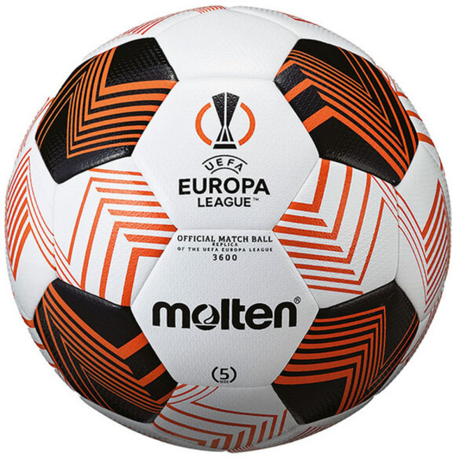 몰텐 - 2023/24 유로파리그 매치볼 레플리카 F5U3600-34 축구공 5호 하이브리드볼, 1개