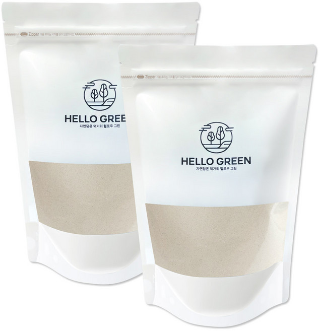 헬로우그린 6년근 국산 인삼 가루 (팩), 2개, 300g