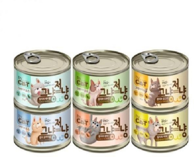 바이캣 그냥저냥 고양이 캔 50g 1박스 24개입 참치오리지널 / 그레이비소스타입 고양이간식캔, 참치 오리지널, 24개