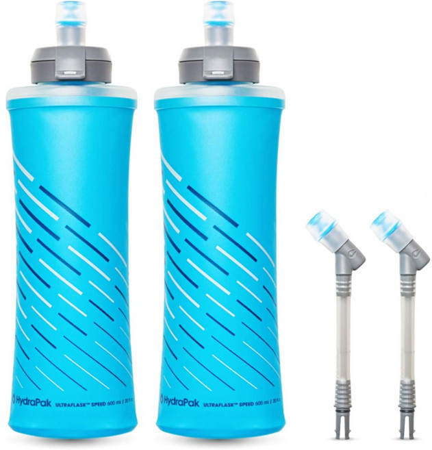 하이드라팩 울트라플라스크 스피드 HydraPak UltraFlask Speed 접이식 소프트 플라스크 트레일 러닝 물통 600ml 2개, 600ml Speed - 2 Pack, 600ml Speed - 2 Pack