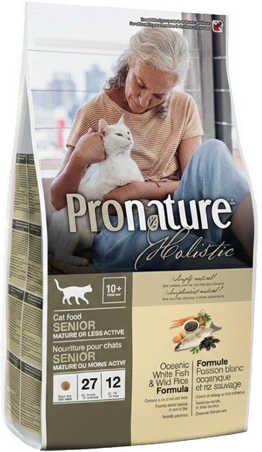 프로내이쳐 시니어 고양이 홀리스틱 인도어 건식사료, 흰살생선, 2.72kg, 1개