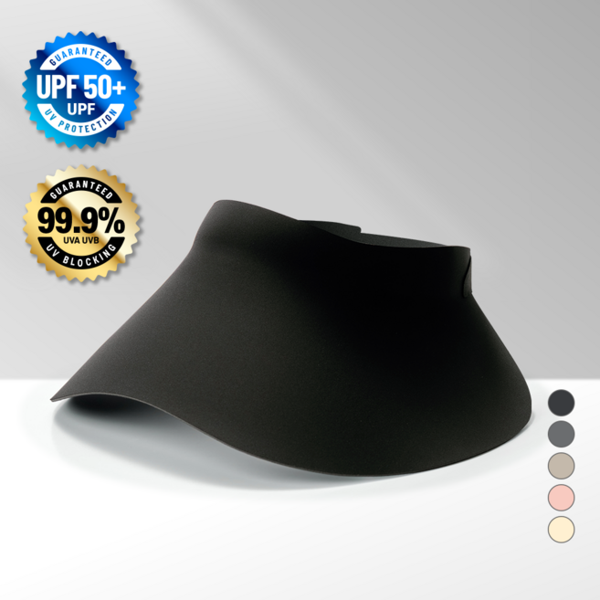 자외선차단99.9% 에어 유브이 쉴드 썬바이저 와이드 썬캡 초경량 등산 산책 골프 여행용 테니스 모자