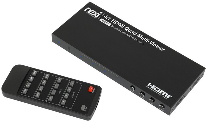 넥시 HDMI 4포트 멀티뷰어 화면 분할기 NX1477, 1개