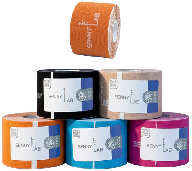 세니랩 쿨 스포츠테이프 언컷 5cm x 5m (5color), 오렌지, 1개