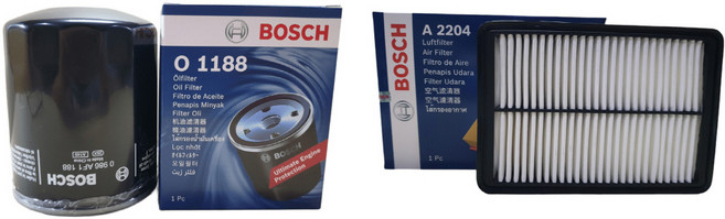 보쉬 엔진오일교환 필터 셋트 그랜드스타렉스 TQ 2.5 VGT 오일필터+에어필터 O1188+A2204, 오일필터(O1188), 에어필터(A2204), 1개