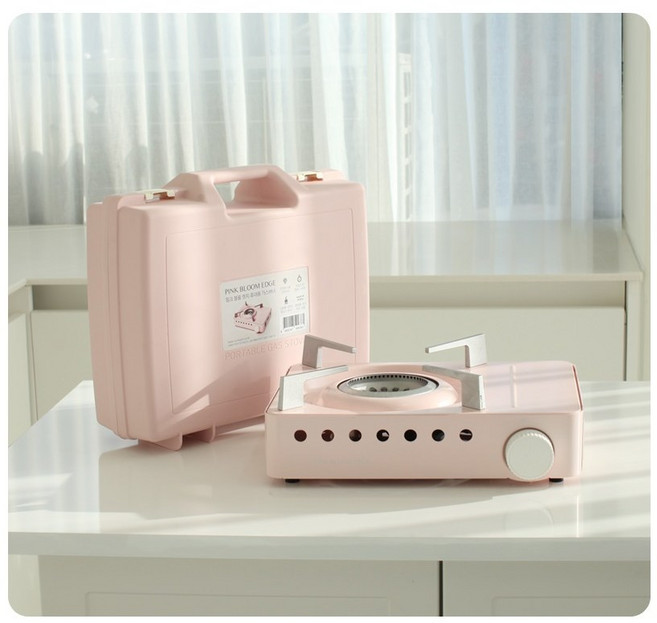 핑크블룸엣지 휴대용 가스버너 캠핑 버너 가스렌지, 1개, 핑크