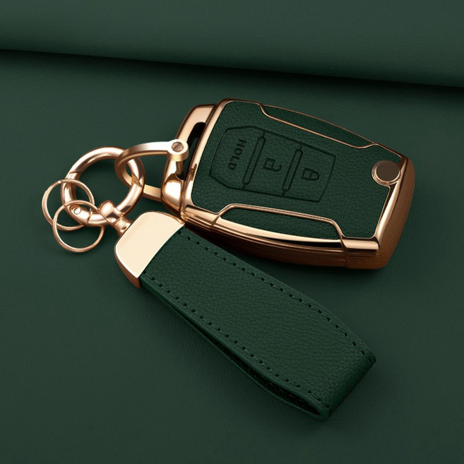 HAKO 소프트 가죽TPU 차키케이스+키홀더 (쌍용호환), SS-01, 그린