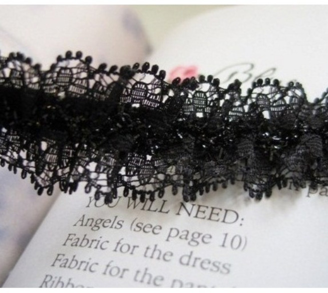 릴리패브릭 뉴]망사레이스잔별양주름스판-3color, 블랙, 1개