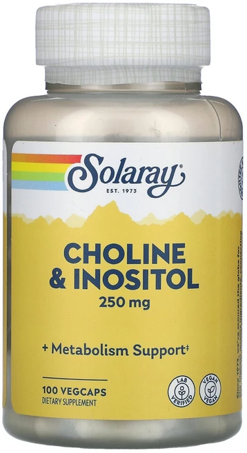 쏠라레이 콜린 이노시톨 250mg 100 베지캡슐, 1개, 100정 - 쿠팡