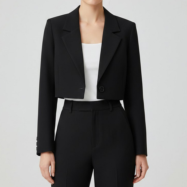 더그랜 여성 테일러드 자켓 기본핏 크롭핏 봄 가을 간절기 정장 재킷 오피스룩