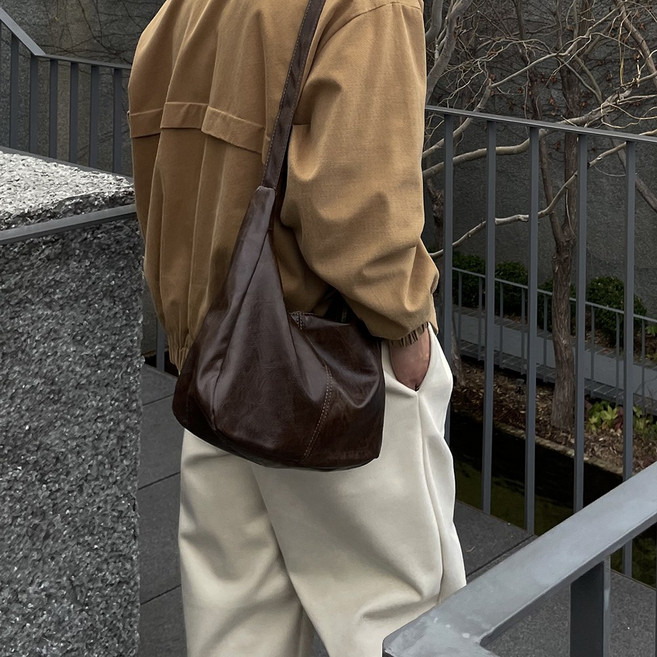 남성가방 숄더백 레더 크로스백 (2color)