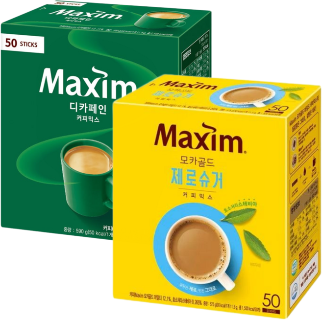 맥심 커피믹스 제로슈거 50T+디카페인 50T