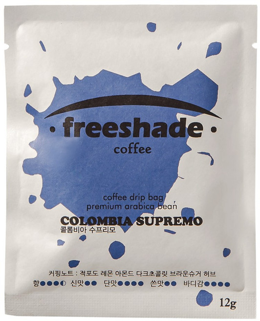 프리쉐이드커피 수프리모 드립백 원두커피 핸드드립 티백 12g, 7개