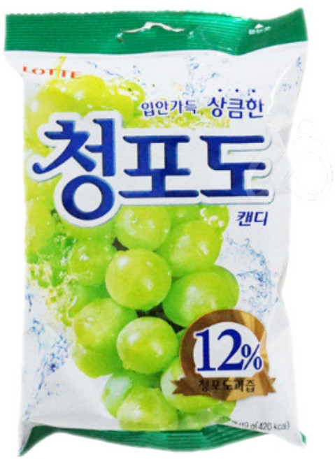 롯데 청포도 캔디 153g, 10개