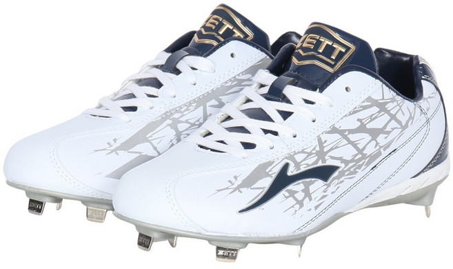 제트 ZETT 남성 야구 스파이크 임베디드 그랜드 잭 CR BSR2295-1129 - 컬러 화이트 x 네이비 147232