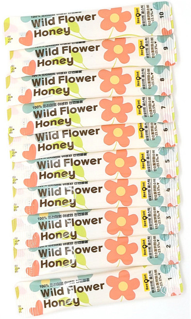 비포인트 야생화 자연벌꿀 100회분 스틱꿀 실속형 벌크패키지, 100개, 10g