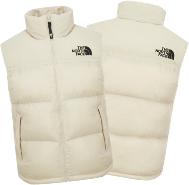[매장판] 노스페이스 남녀공용 패딩 조끼 눕시 온볼 베스트 크림 베이지 NV3NR50C
