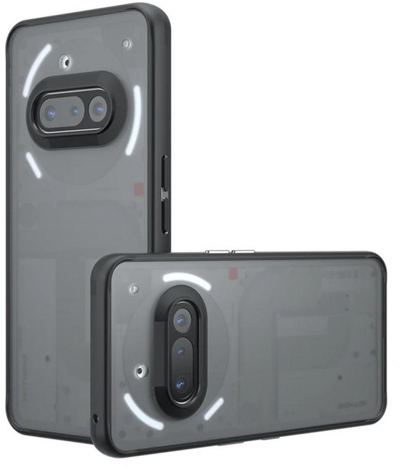 아무것도 전화 3a 프로 케이스에 대한 무광택 투명 전화 케이스 무광택 뒷면 커버 아무것도 전화 3a 프로, 01 Black, 02 For Nothing Phone 3a, 1개