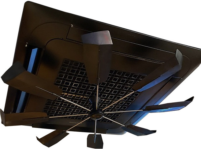 코어템코리아 올트팬 히터바람개비 에어컨바람개비 바람개비 무동력 날개 바람막이 천장형 공기순환팬, 올트팬(블랙), 1개