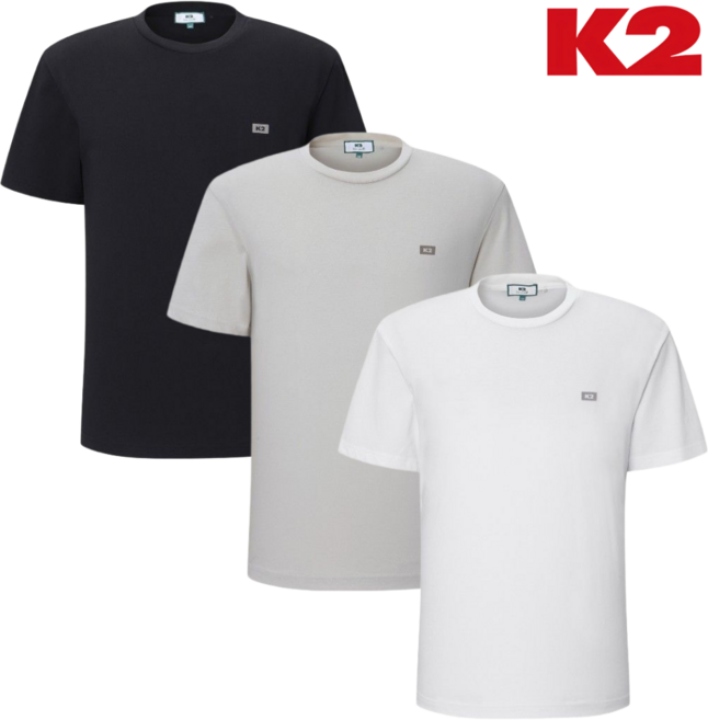 [매장발송] K2 공용 남성 여성 반팔 티셔츠 심플함 베이직 아이템 캐쥬얼 여름 라운드 반팔티 이너티 일상 데일리 출근 작업 등산 캠핑 낚시 골프 여행 휴가 야외 운동 상의