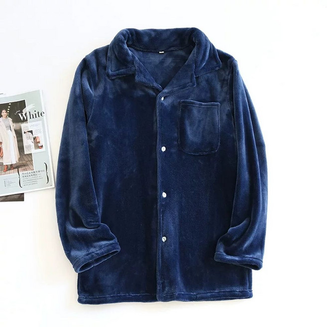 남자 겨울 수면잠옷 주머니 극세사 바지 빅사이즈 잠옷, C. 파란색, D. 180XXL