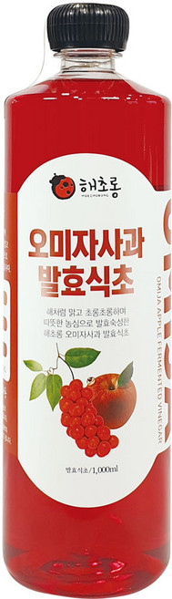 해초롱 오미자사과발효식초 초모함유, 1개, 1L