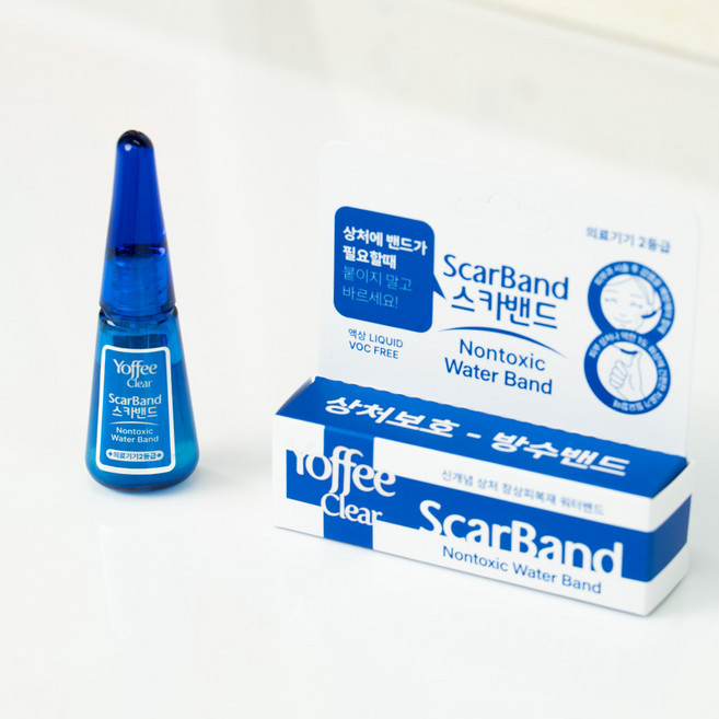 스카밴드 의료기기 2등급 액상드레싱 상처 보호 습윤 방수 액체밴드, 2개