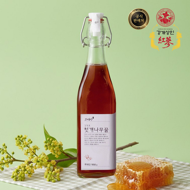 강개상인 헛개나무꿀(650g) 천연 꿀 산림청과 협약으로 생산합니다, 650g, 1