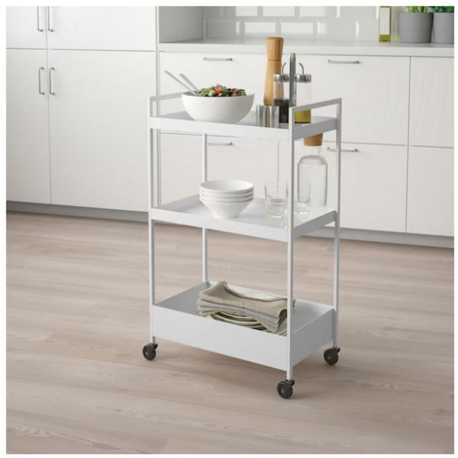 이케아 국내매장용 NISSAFORS 니사포르스 카트 이동식트롤리 화이트 블랙 옐로 베이지, 3단