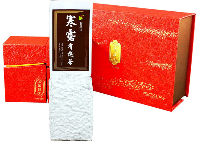 寒露有種茶 花果香紅茶 禮盒組, 1套, 杉林溪寒露有機茶葉150g2包