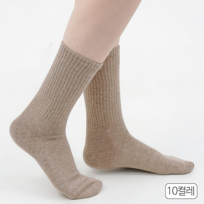 프롬산타 도톰한 롱데일리핏 긴 장목 양말 10켤레