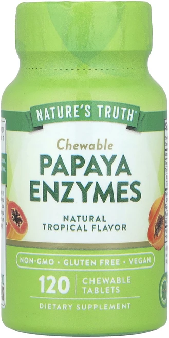 매우편하고 Nature's Truth 츄어블 파파야 효소 천연 트로피컬 츄어블 정 120정 끝내주게잘나가는상품, NaturesTruth츄어블파파야효소천연트로피컬츄어블정, 1개 - 쿠팡