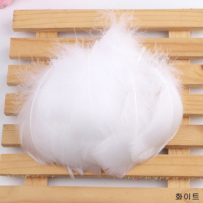 드림캐쳐 DIY 공예용 거위 깃털, 화이트